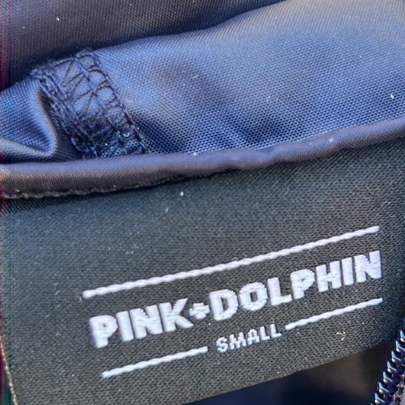 Pink Dolphin Blue Nylon 1/4 Zip Pullover Windbreaker Hoodie Jacket Men's Size S - Picture 6 of 6